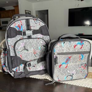 Pottery Barn Kids Sebastian Spidey & Friends Back Pack Lunch Box Set